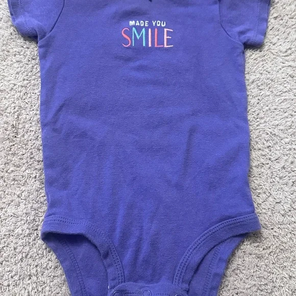 Baby Girl Bodysuit Bundle 6pc Carter’s Huggies 9 Months - Picture 8 of 13